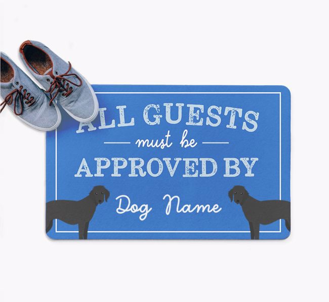 All Guests Must Be Approved By: Personalized {breedFullName} Doormat